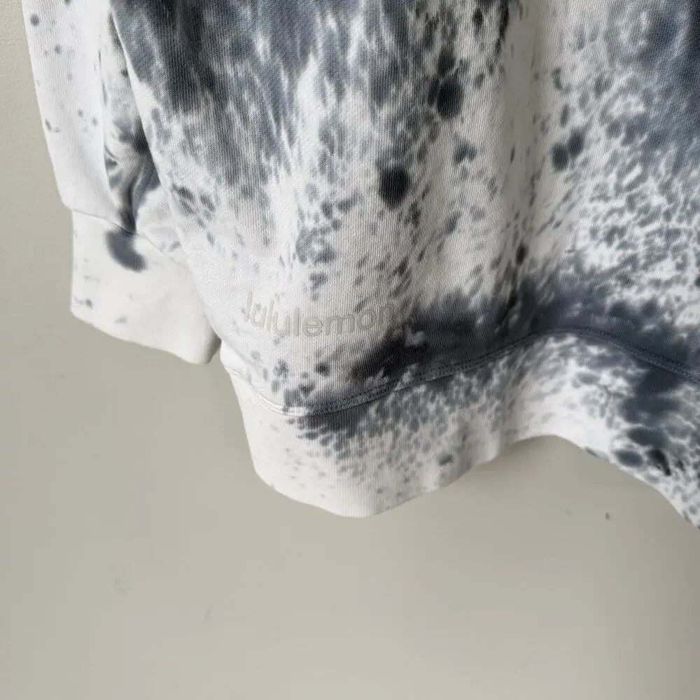 LULULEMON Oversized Perfectly Crew Pullover Sweatshirt Women's 4 Tie Dye White - Picture 5 of 5